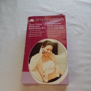 SIMPLE WISHES D'LITE Hands Free Breast Pump BRA Neutral Pink Front Zip-L to XXL